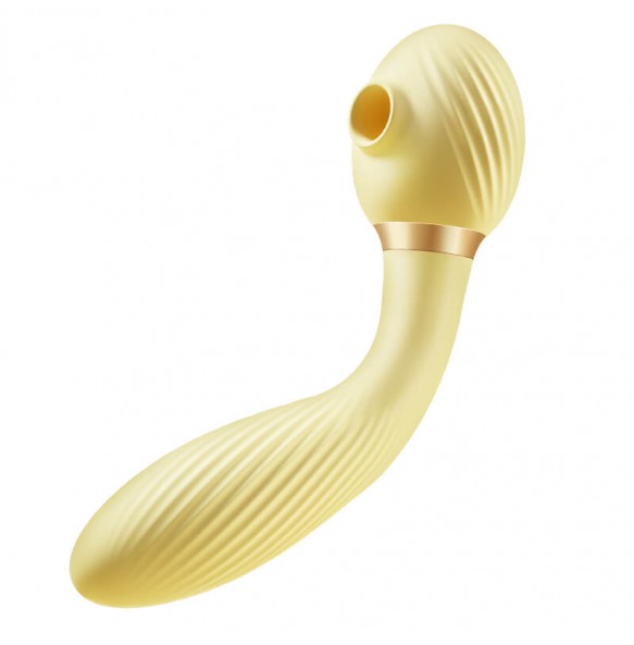 USA SVAKOM - ZEMALIA Bendable Sucking Heating Vibrator Massager Toy (Chargeable - Yellow)